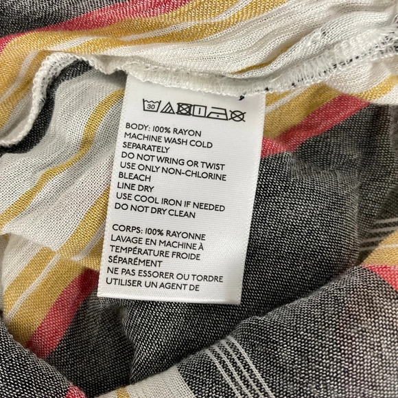 BDG Urban Outfitters Button Down Shirt Top Size XS Striped Multi-Colour - Picture 6 of 8